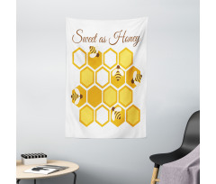 Cursive Wording Beehive Tapestry