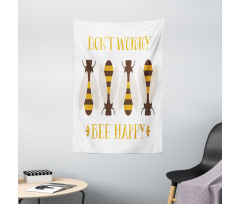 Don't Worry Bee Happy Tapestry