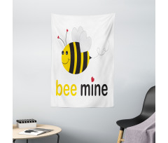 Bee Mine Romantic Cartoon Tapestry