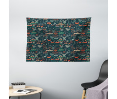 Items Caribou Moustache Wide Tapestry