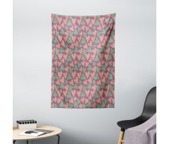 Retro Polka Dots Romance Tapestry