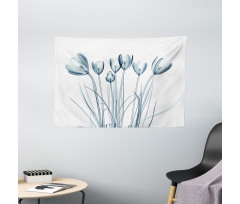 Tulips with Solar Effect Wide Tapestry