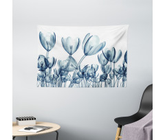 Flower X-Ray Picture Wide Tapestry