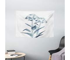 Flowers X-Ray Vision Wide Tapestry