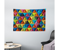 Pyramid Forms Modern Wide Tapestry