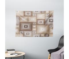 Cubic Square Retro Form Wide Tapestry