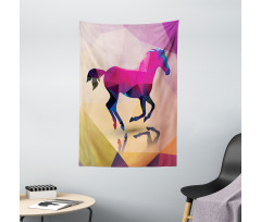 Geometric Horse Animal Tapestry