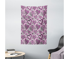 Stripe Circle Romance Motif Tapestry