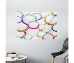 Circles Rounds Pattern Wide Tapestry