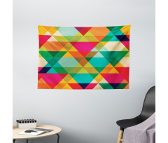 Retro Colors Graphic Art Wide Tapestry