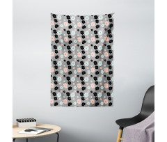 Abstract Peony Blossoms Art Tapestry