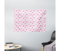 Pastel Geometric Ovals Wide Tapestry