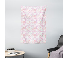 Dots Squares Art Tapestry