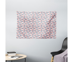 Modern Paintbrush Strokes Wide Tapestry