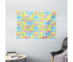 Spring Daffodil Tulip Mimosa Wide Tapestry