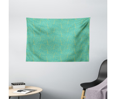 Tropical Monstera and Spots Wide Tapestry