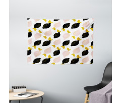 Abstract Colored Citrus Fruit Wide Tapestry