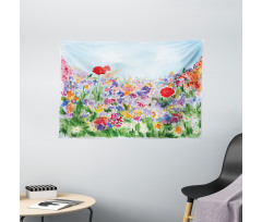 Summer Blooms Wide Tapestry