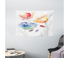 Nature Flowers Wide Tapestry