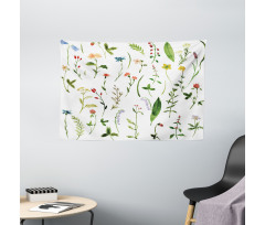 Flowers Weeds Wide Tapestry