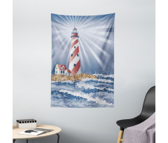 Watchtower Sea Waves Tapestry