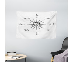 Compass Silhouette Wide Tapestry