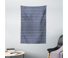 Vertical Aztec Motifs Tapestry