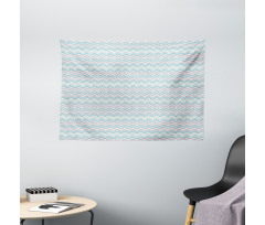 Vertical Zigzag Art Wide Tapestry