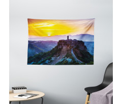 Historical Castle Town Wide Tapestry