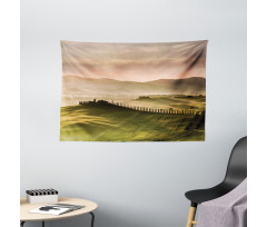 Trees Meadows Countryside Wide Tapestry
