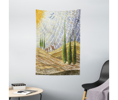 Rural Fields Europe Tapestry