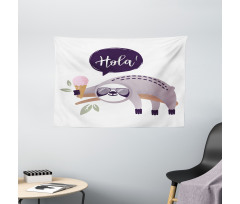 Hola Ice Cream Chilling Wide Tapestry