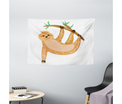 Simplistic Lazy Animal Wide Tapestry