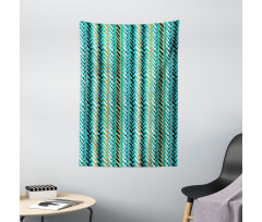 Brush Strokes and Dots Tapestry