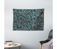 Bicolor Spring Meadow Flora Wide Tapestry