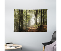 Mist Wilderness Mountain Wide Tapestry