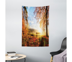 Autumn Forest Bench Tapestry