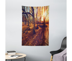 Sunset Forest Trees Tapestry