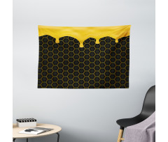 Honeycomb Dripping Beehive Wide Tapestry