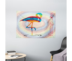 Rainbow Colored Birds Wide Tapestry