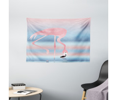 Birds in Love Lake Wide Tapestry