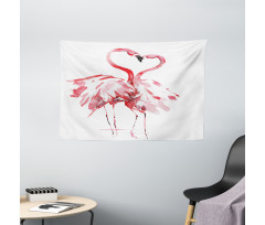 Lovers Kissing Wide Tapestry