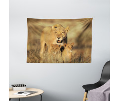 Safari Lions Wilderness Wide Tapestry