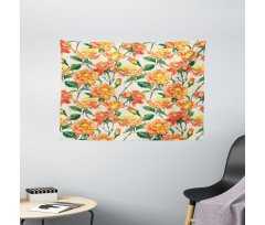 Old Bridal Vivid Bouquet Wide Tapestry