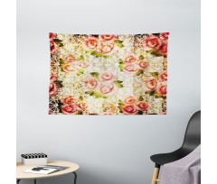 Psychedelic Floral Motif Wide Tapestry
