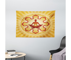 Lotus Balance Striped Wide Tapestry