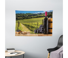 Vineyard Tuscany Grape Wide Tapestry