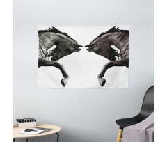Abstract Horse Wide Tapestry