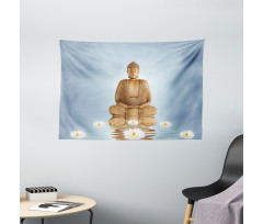 Meditation Zen Flower Wide Tapestry