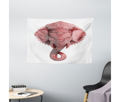 Asian Culture Symbol Wide Tapestry